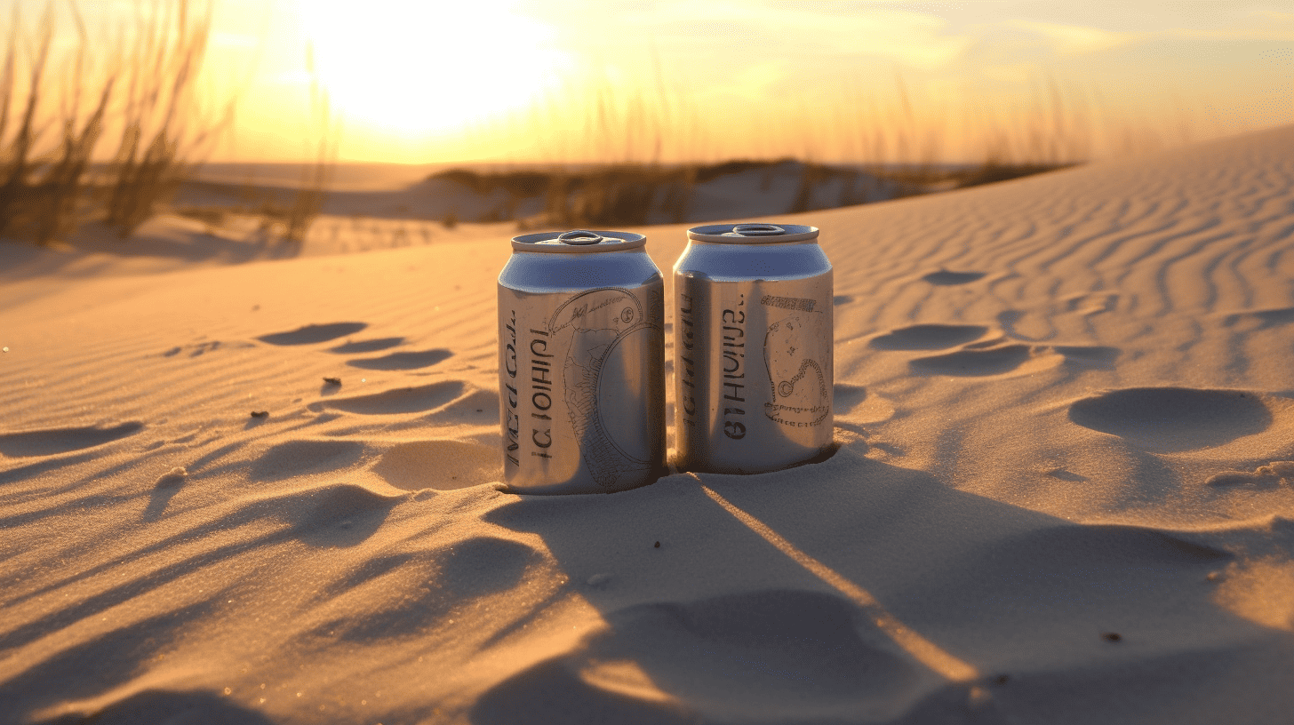 beers-cans-in-beach-sand